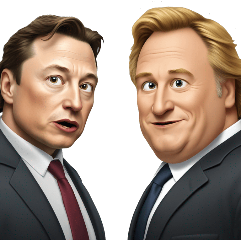 Elon musk vs Gérard Depardieu emoji