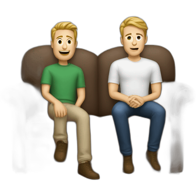 three white guys on the couch emoji