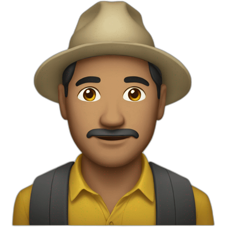 Colombian man with Vueltiao emoji