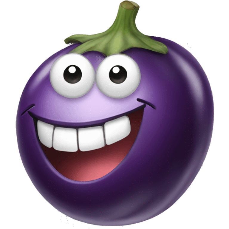 happy eggplant  emoji