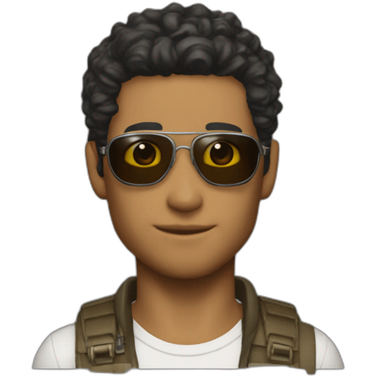 skinny tall lightskin barret Wallace with aviators final fantasy  emoji