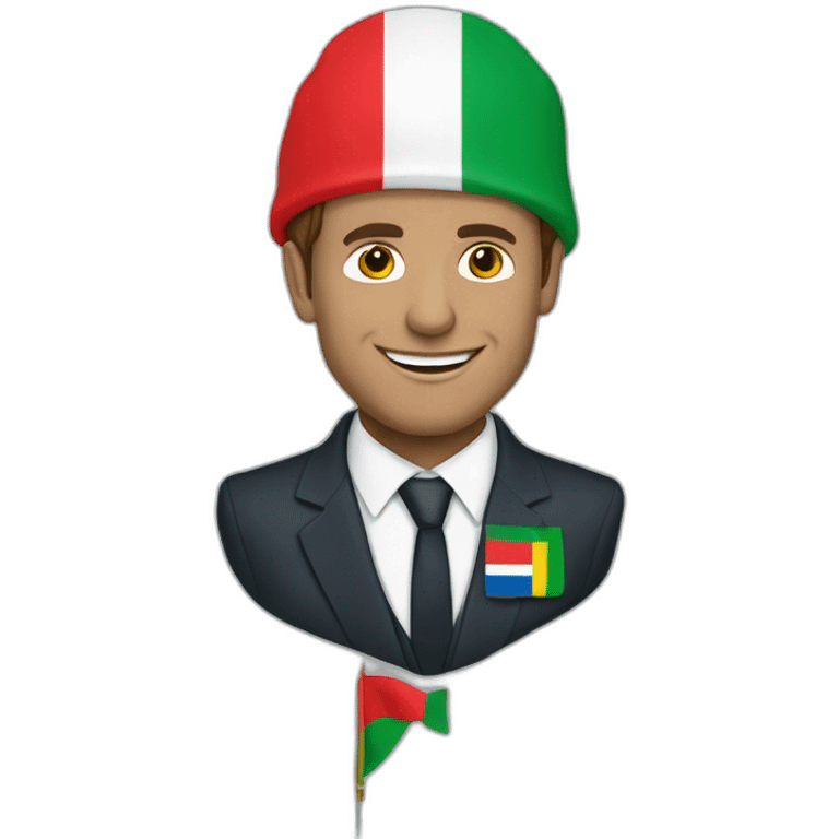 Macron avec le drapeau des Comores  emoji