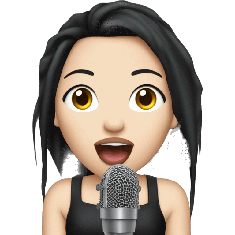 amy lee singing with microphone emoji