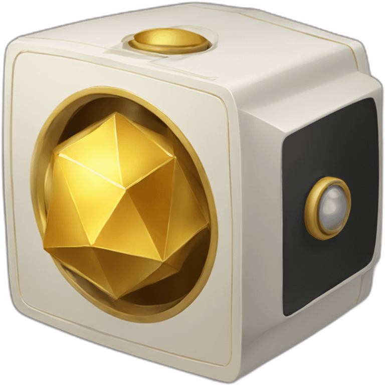 Golden Icosahedron projector emoji