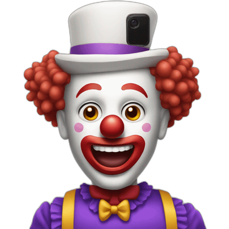 clown holding google pixel phone emoji