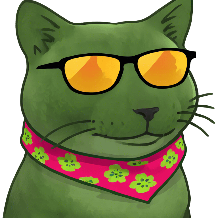 Cat with sunglasses emoji