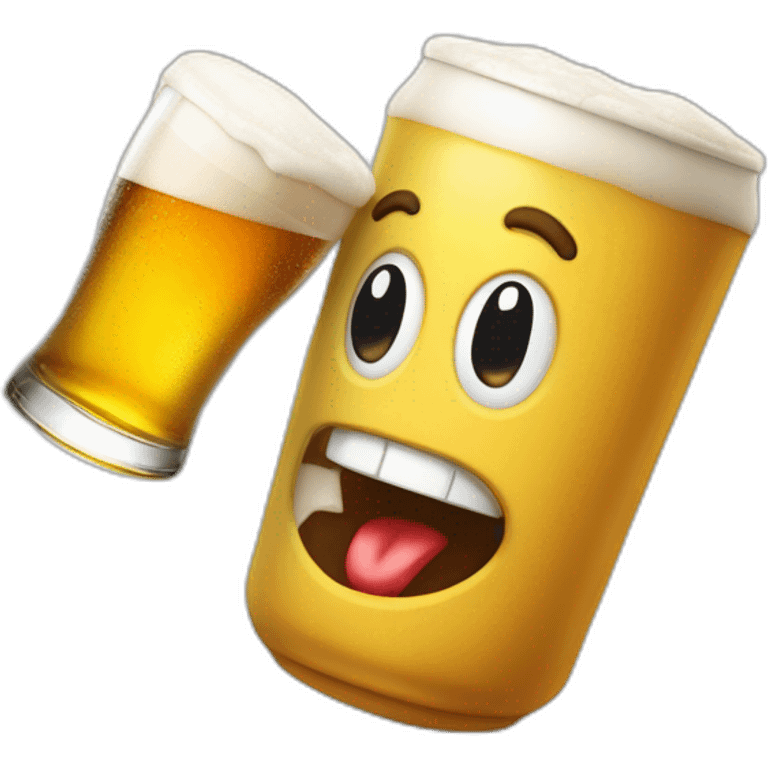 un brochet qui boit une bierre emoji