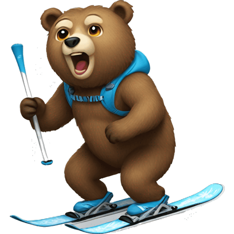 Bear ski emoji