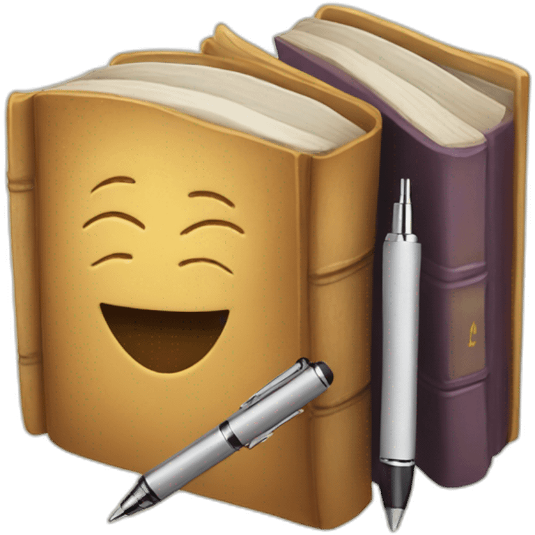 books and a pen emoji