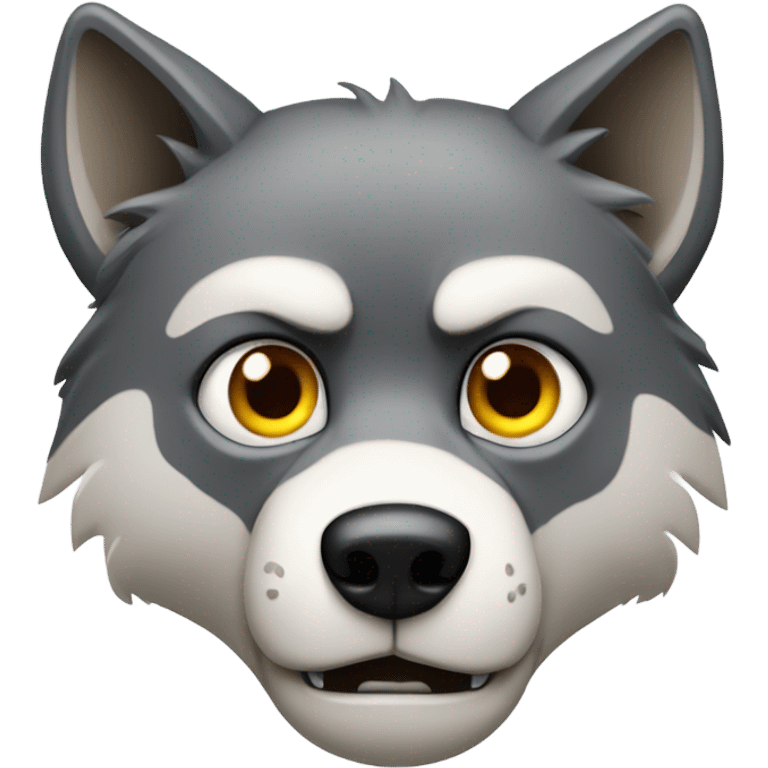 Scared wolf emoji