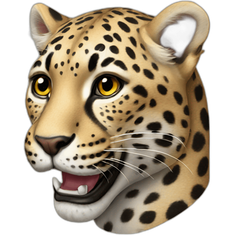 Deaf leopard emoji