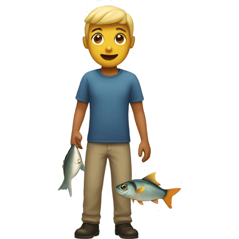 human with fish emoji