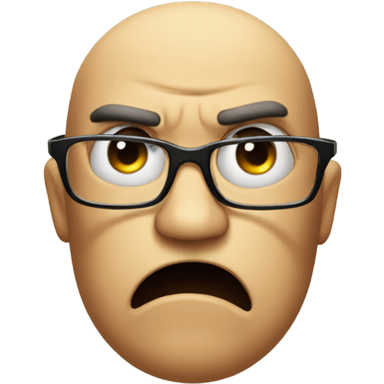 Angry face with glasses  emoji