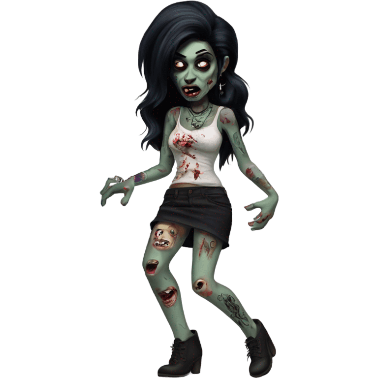 amy winehouse zombie dancing with tattoos emoji