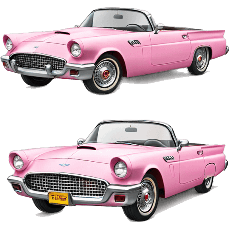 Pink Ford Thunderbird vintage  emoji