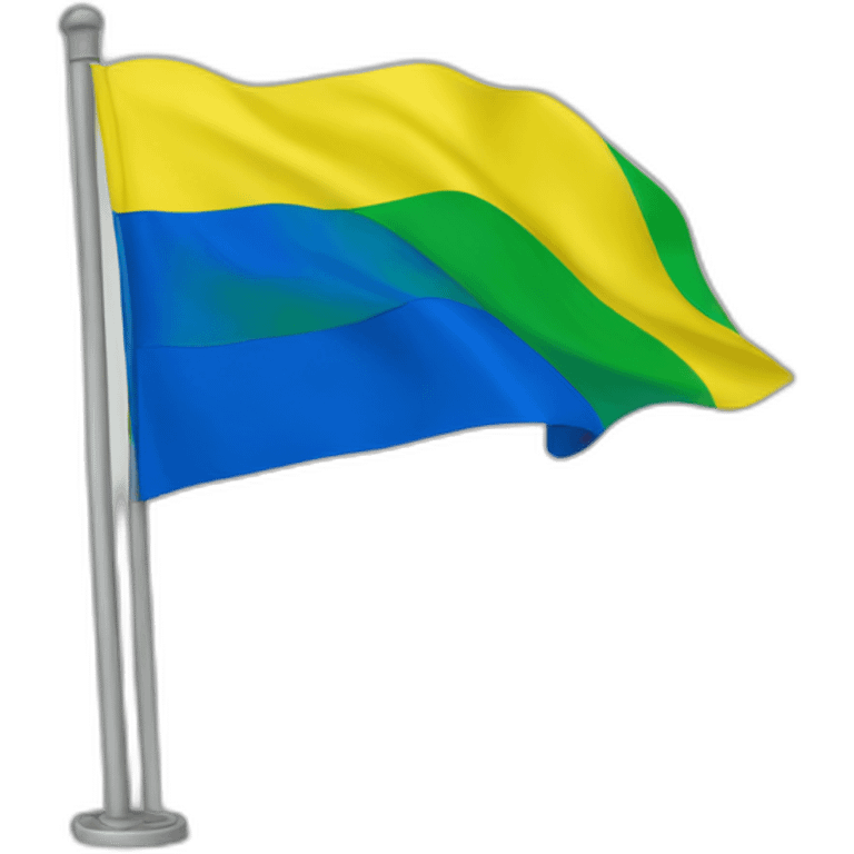 Drapeau bleu vert jaune emoji