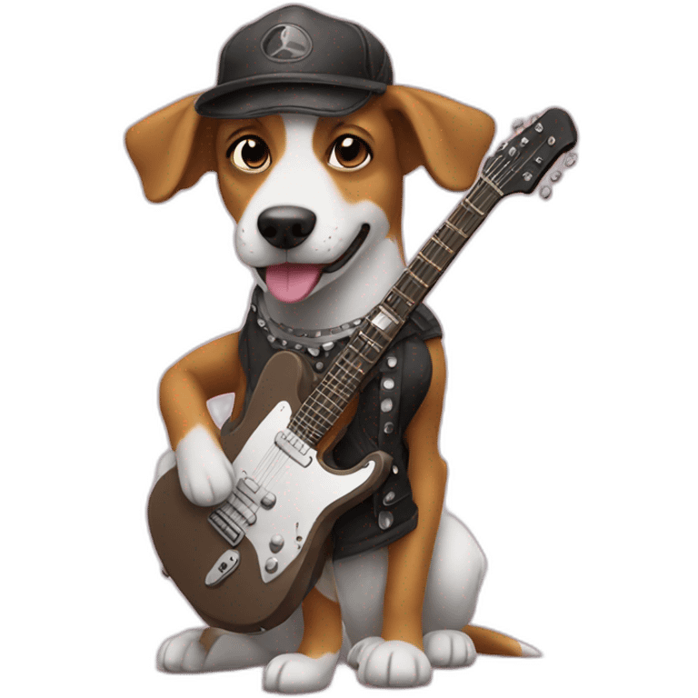 rockstar dog emoji