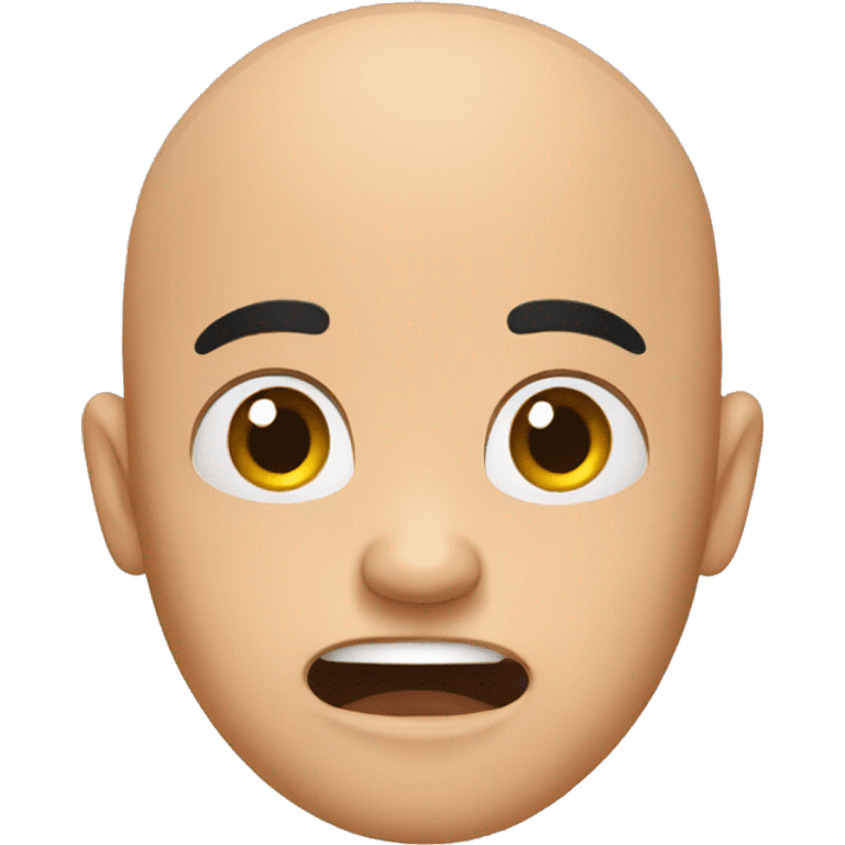 Bald scared  emoji