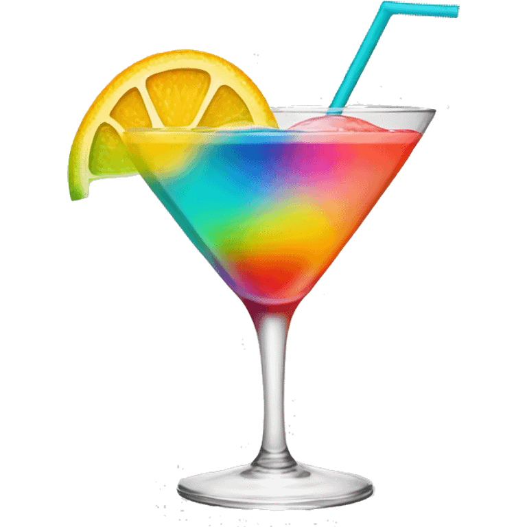 Multicolour cocktail drink emoji