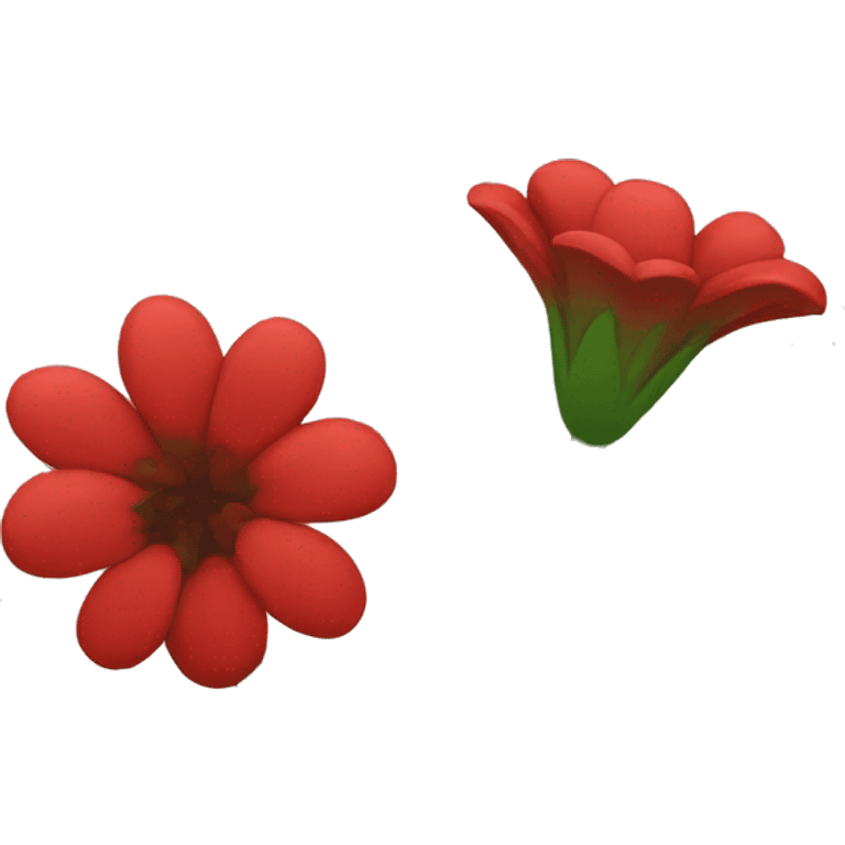 A red flower emoji