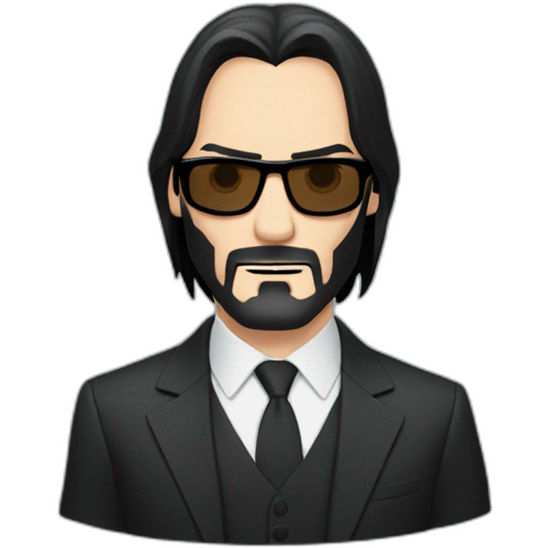 John Wick with glasses emoji