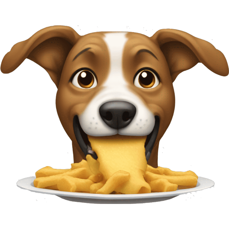 Dog eating  emoji