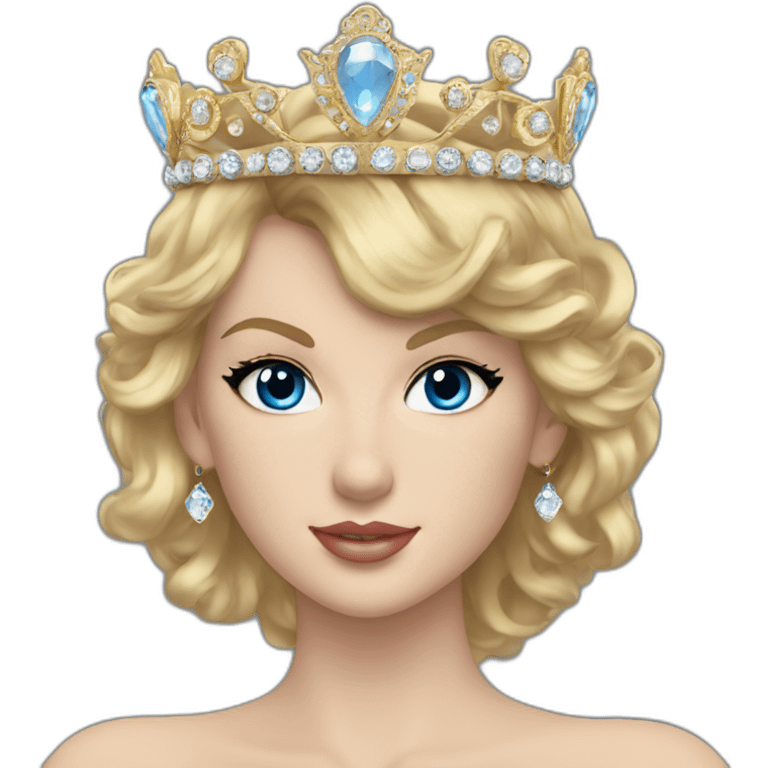 taylor swift blonde crown blue eyes emoji