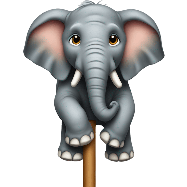 Elephant on polo stick  emoji