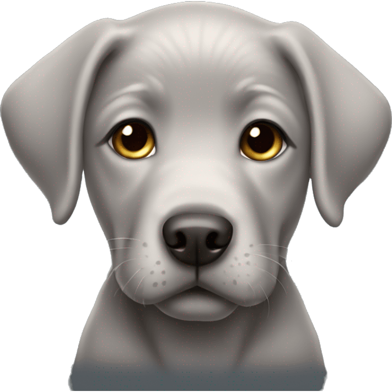 Grey Puppy labrador  emoji