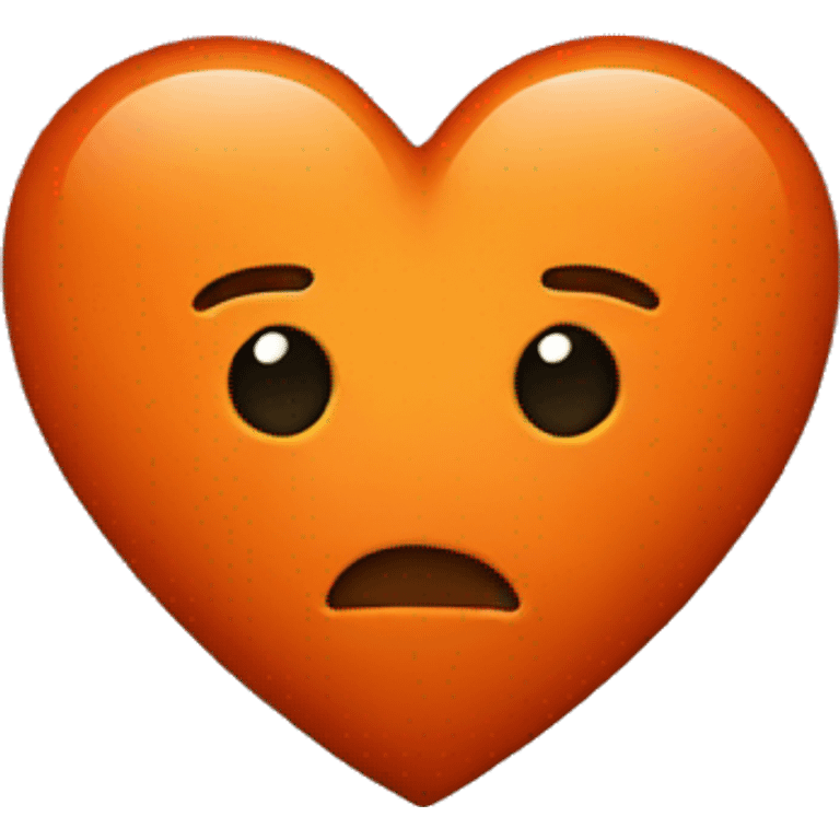 dark orange heart emoji