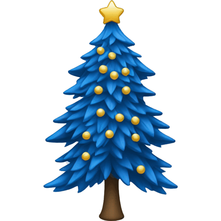 Tannenbaum in blau  emoji