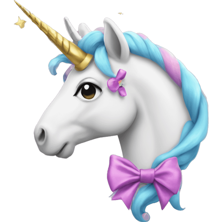 An Unicorn with a bow of Sagittarius  emoji