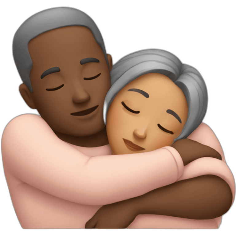 A couple sleeping hugging  emoji