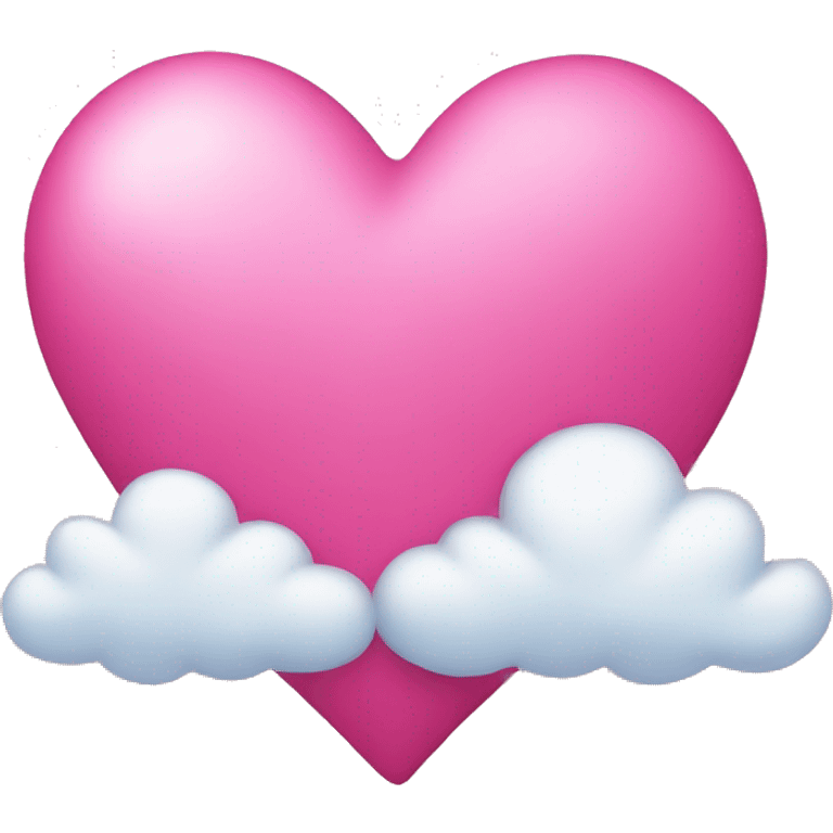 pink heart + cloud emoji