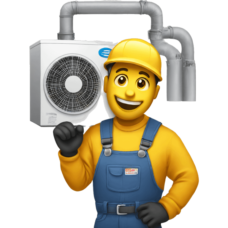 emoji doing hvac emoji