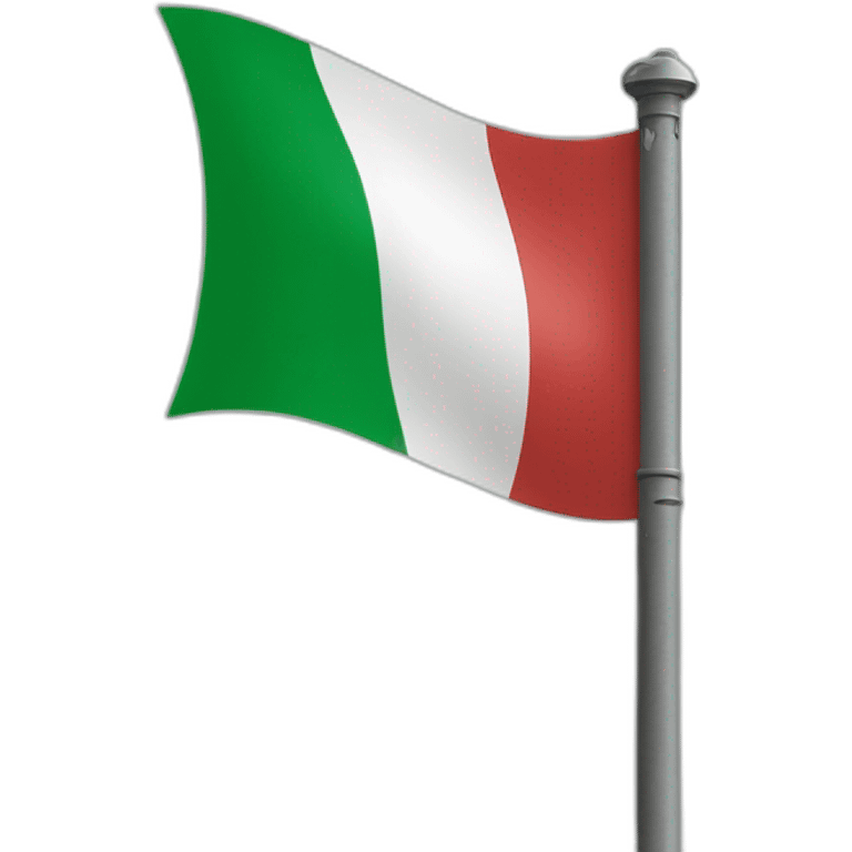 Italian flag on pole emoji