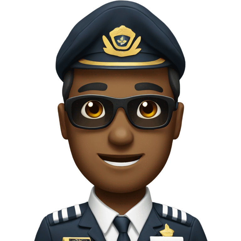 Airline pilot with sunglasses  emoji