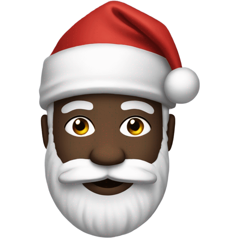 black santa with a mask on  emoji