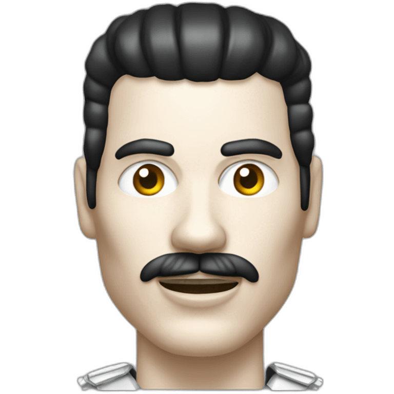 freddy mercury with silver skin emoji