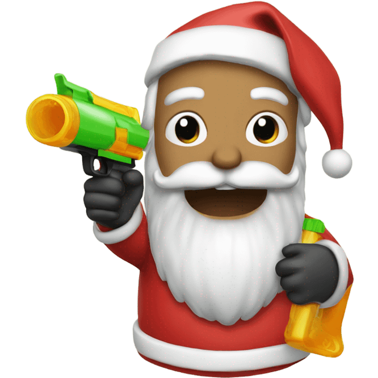 Santa with a watergun emoji