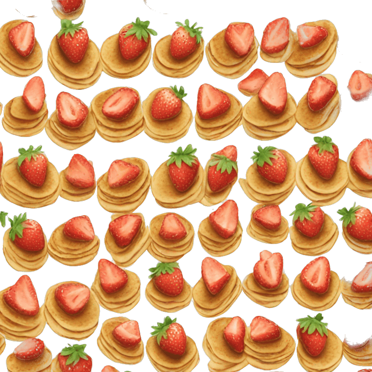 Strawberry pancakes  emoji