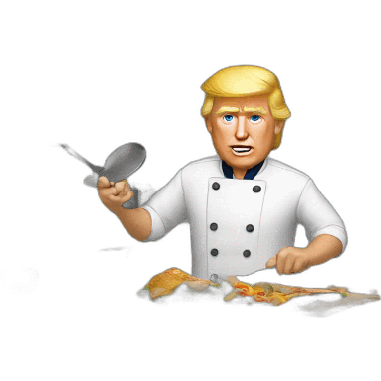 Trump cookin dinner emoji