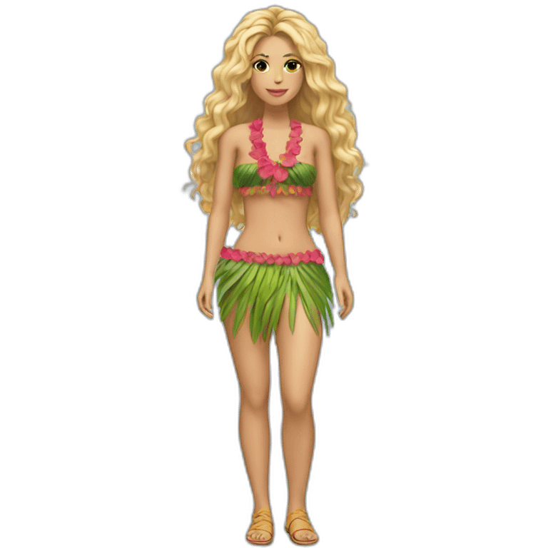 Shakira Hawaiian outfit emoji