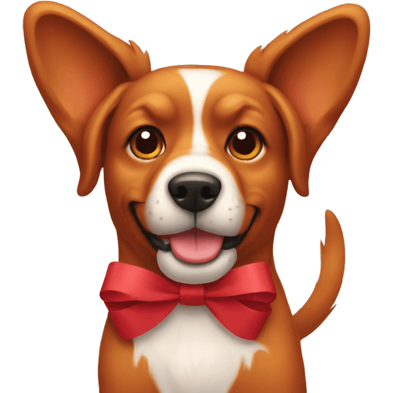 RED DOG WITH BOW emoji