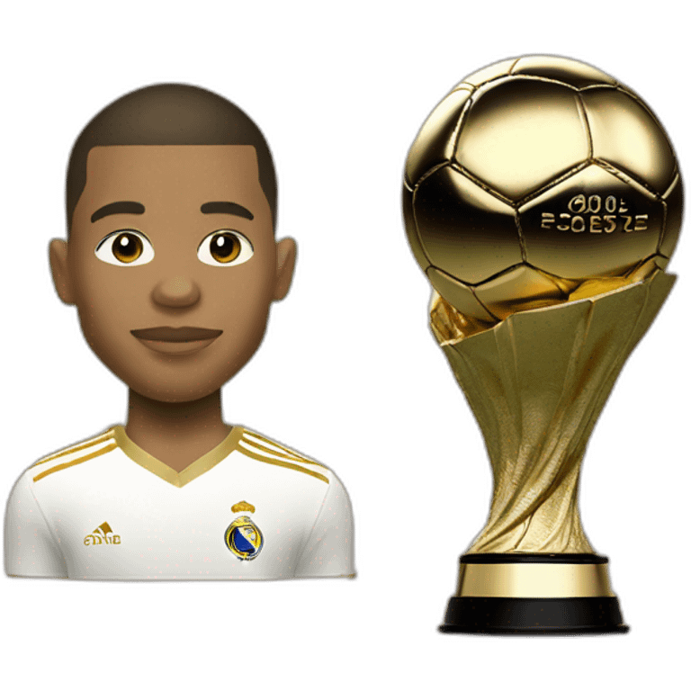 Mbappé avec ballon d'or emoji