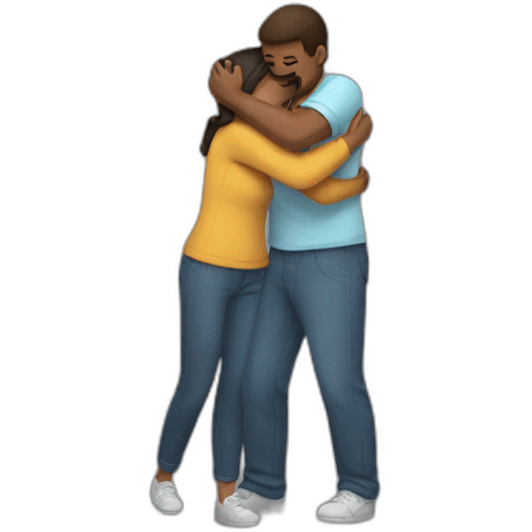 Couple hug emoji