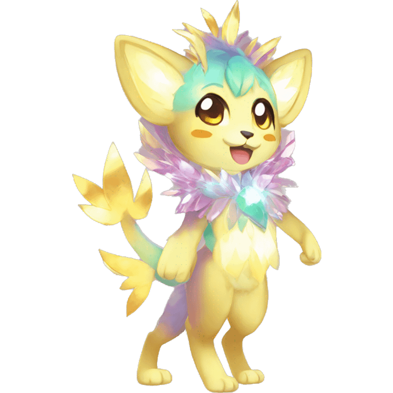 Anthro Sona Colorful Sparkly Shiny Fakemon Full Body emoji