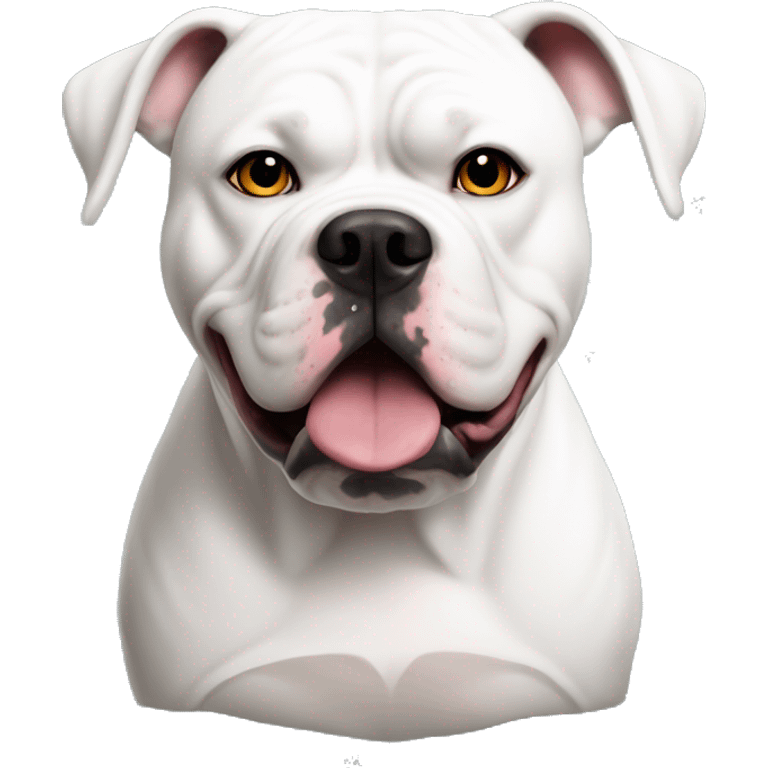 White American bulldog glaring xmas emoji