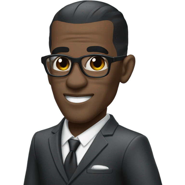 deon sanders with suit and glasses and buzz cut emoji