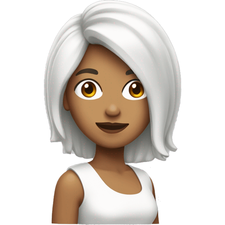 Mujer con pelo color pelirroja  blanca emoji